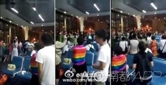 bangkok protest chinese passengers