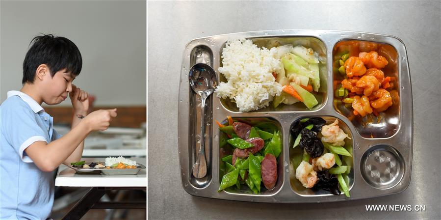 china students lunch schoolchildren