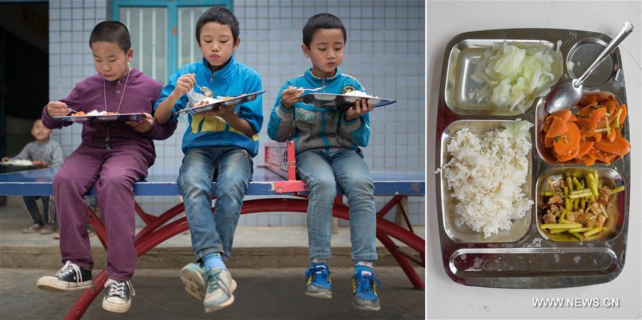 china students lunch schoolchildren